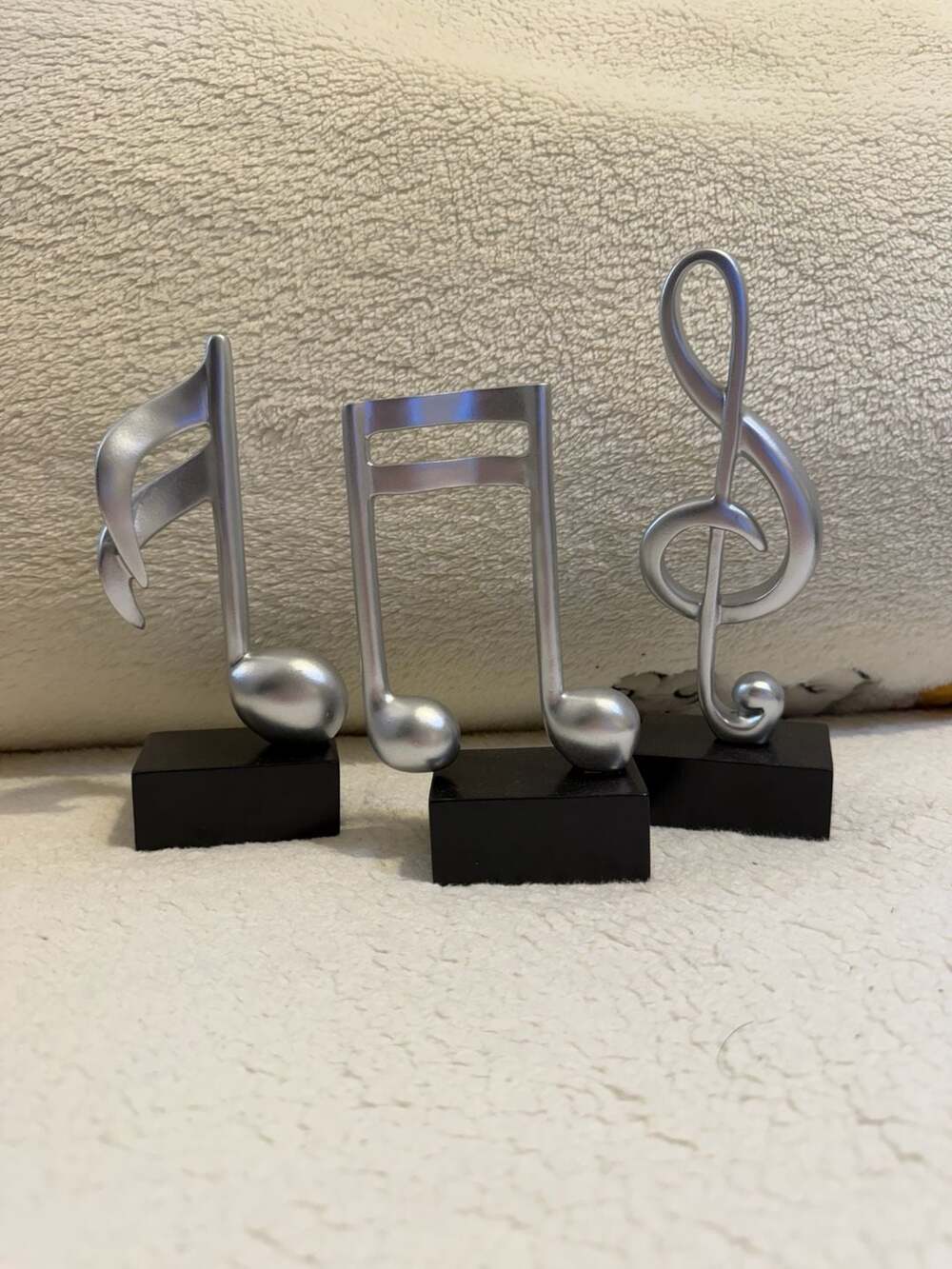 3pcs Music Note Decor Statue Musical Gifts Figurine Piano Sculpture